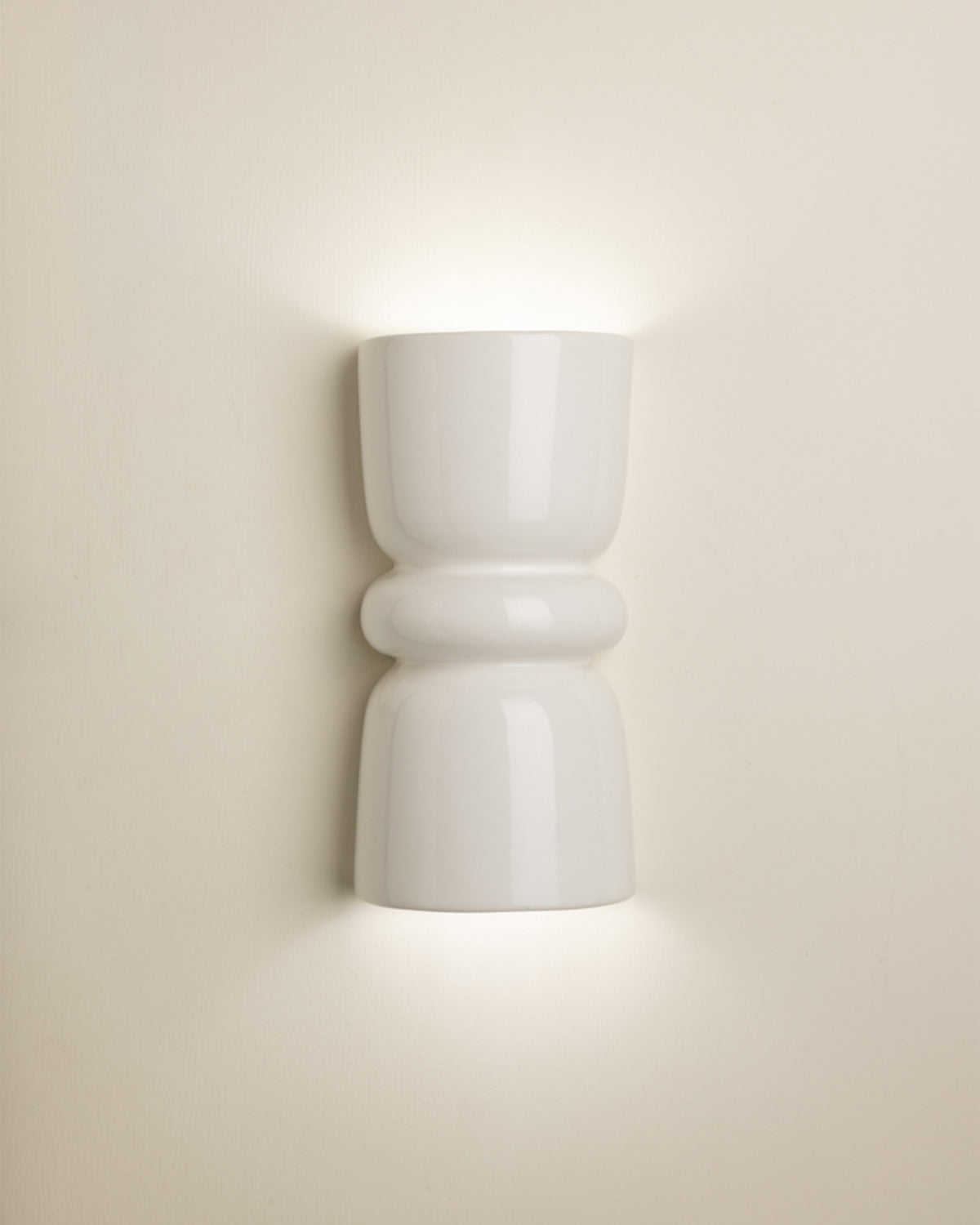 Redonda Up & Down Ceramic Wall Light, White