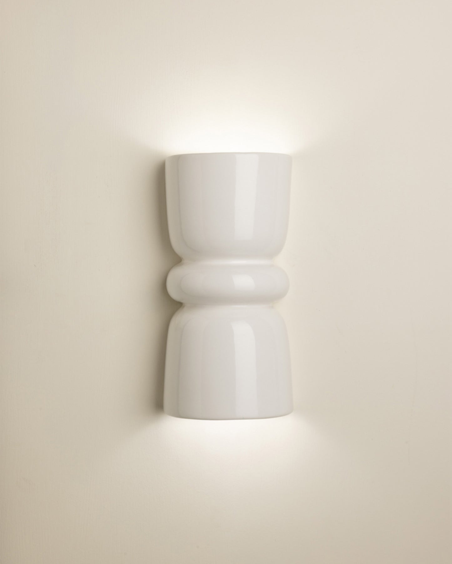 Redonda Up & Down Ceramic Wall Light, White