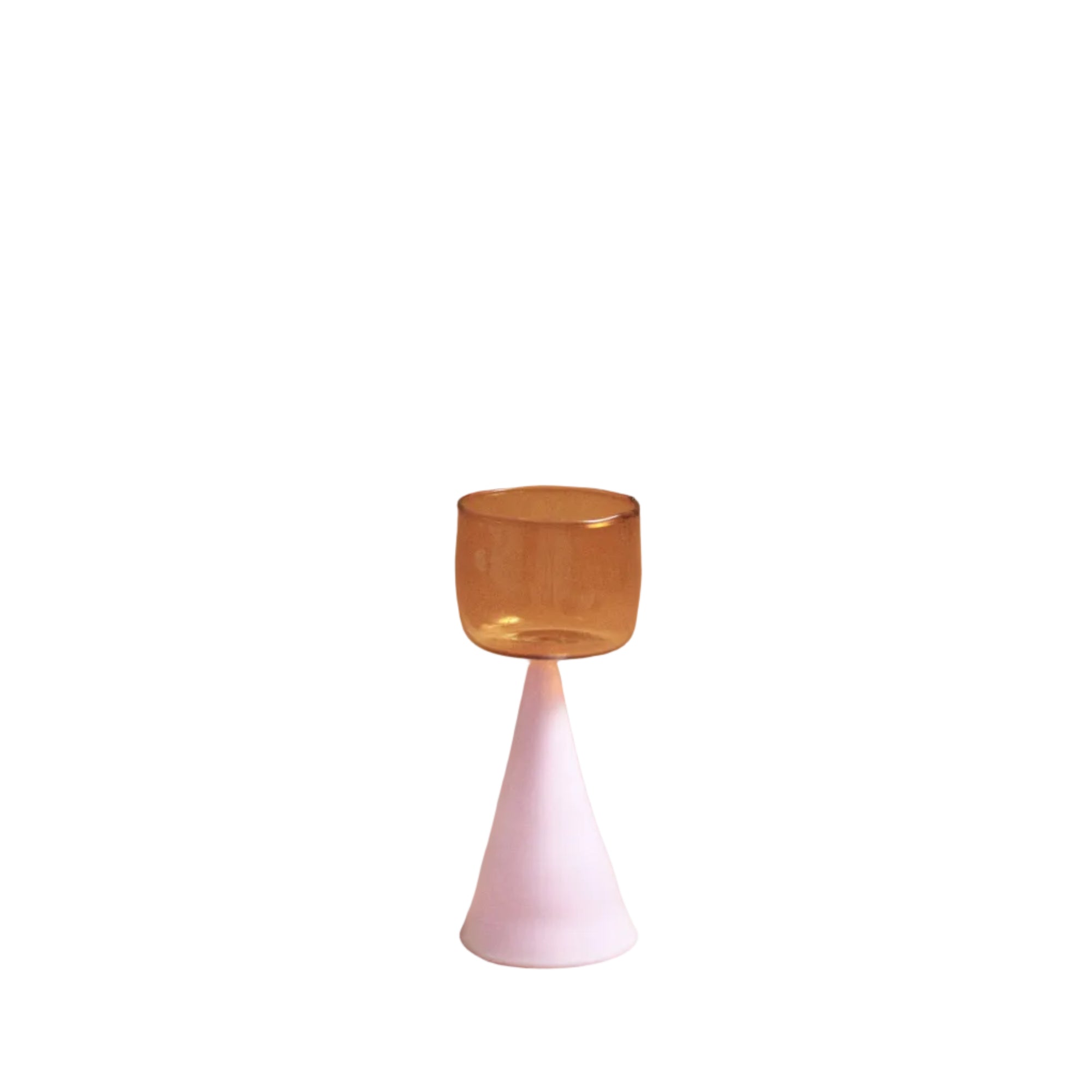 Bical Glass, Orange & Dusty Pink