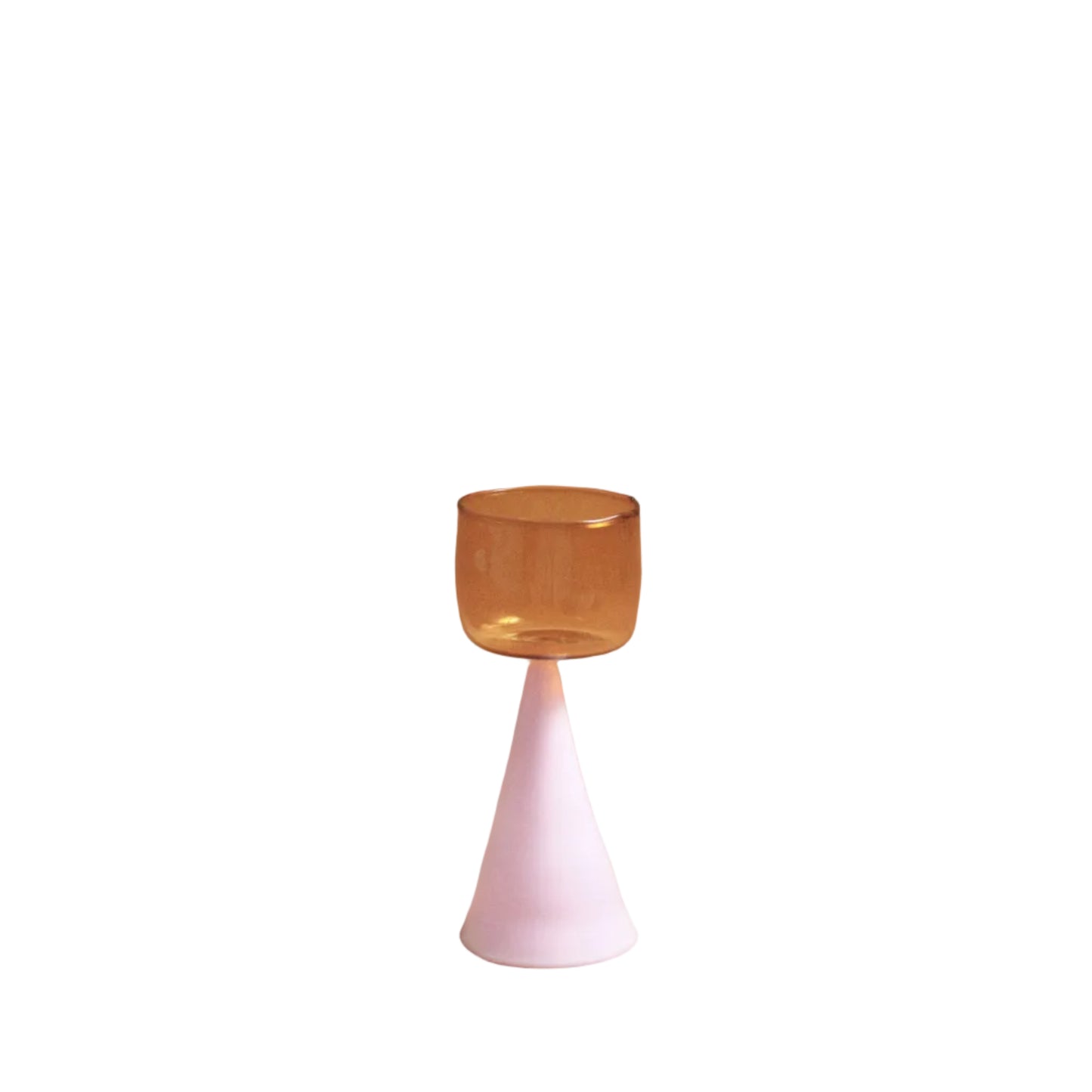 Bical Glass, Orange & Dusty Pink