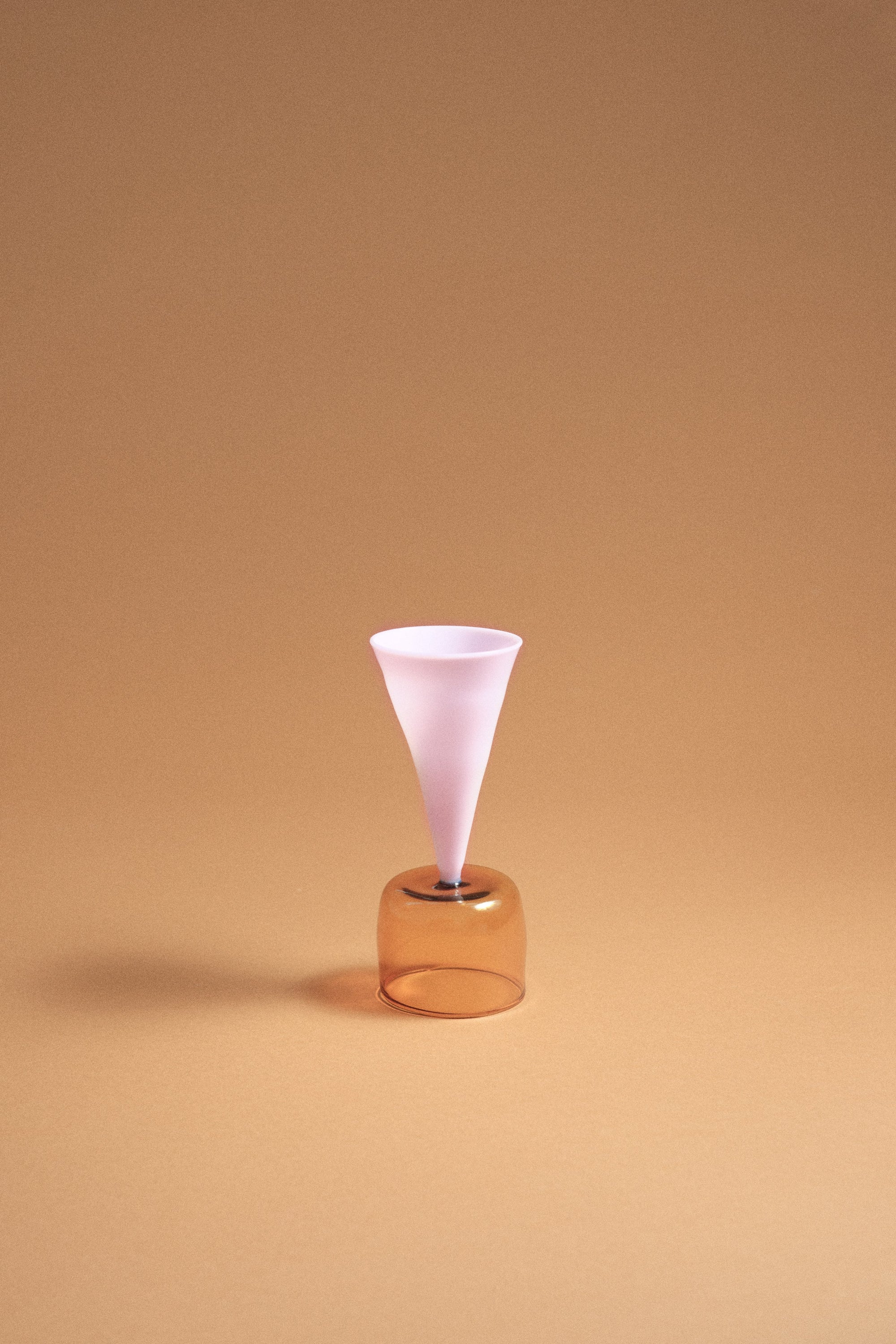 Bical Glass, Orange & Dusty Pink