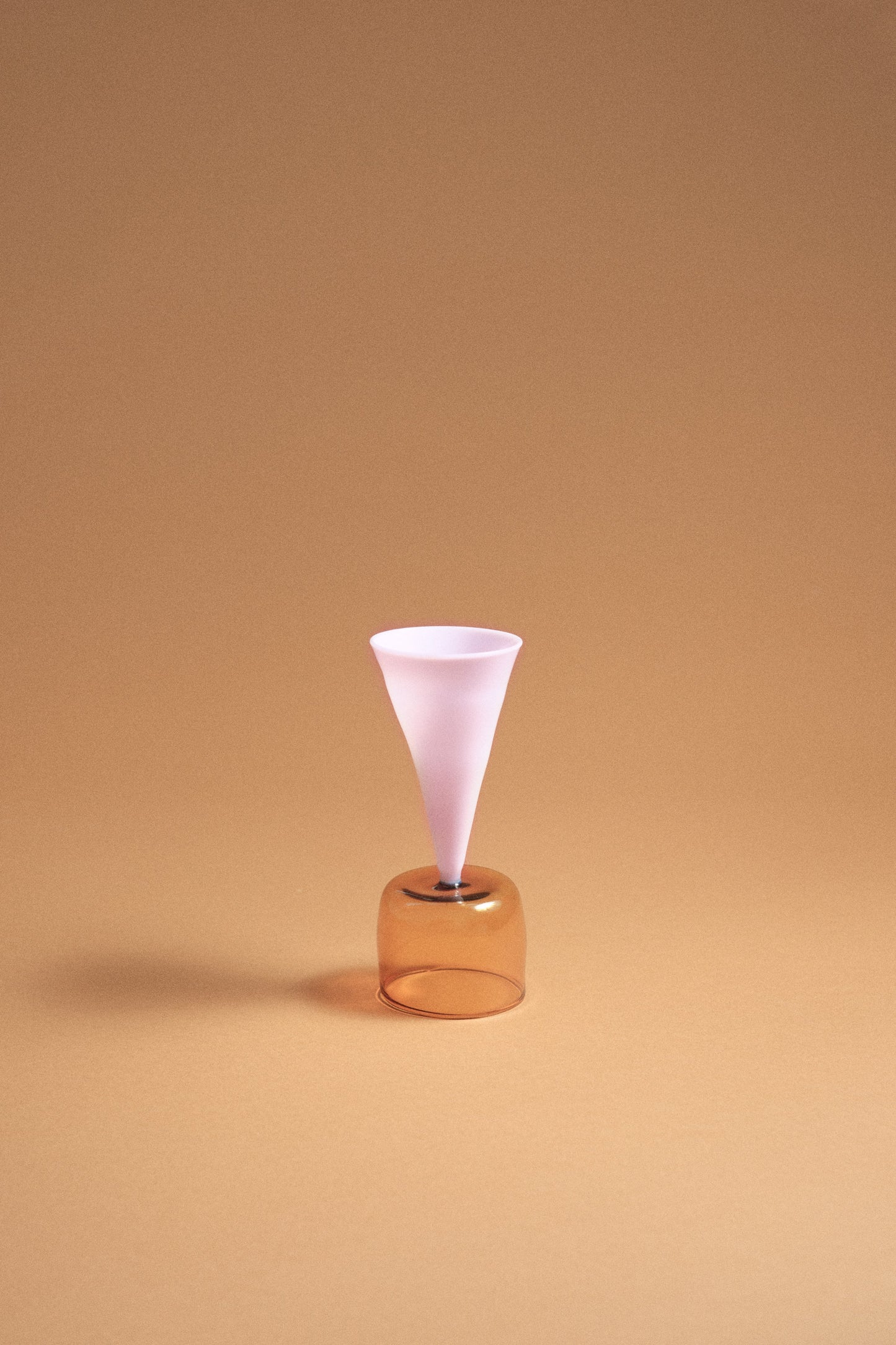 Bical Glass, Orange & Dusty Pink