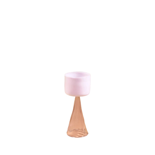 Bical Glass, Dusty Pink & Translucent Pink