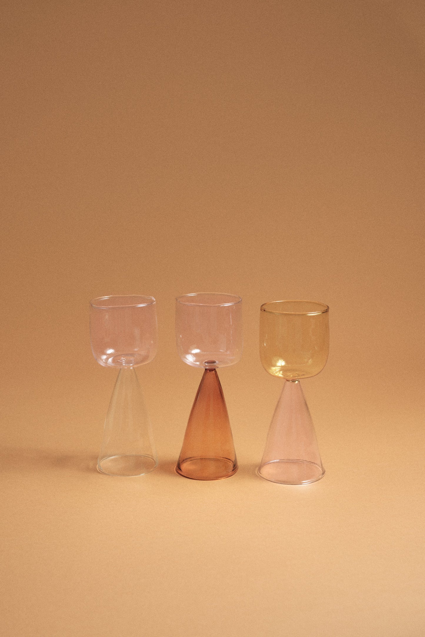 Bical Glass, Pink & Orange