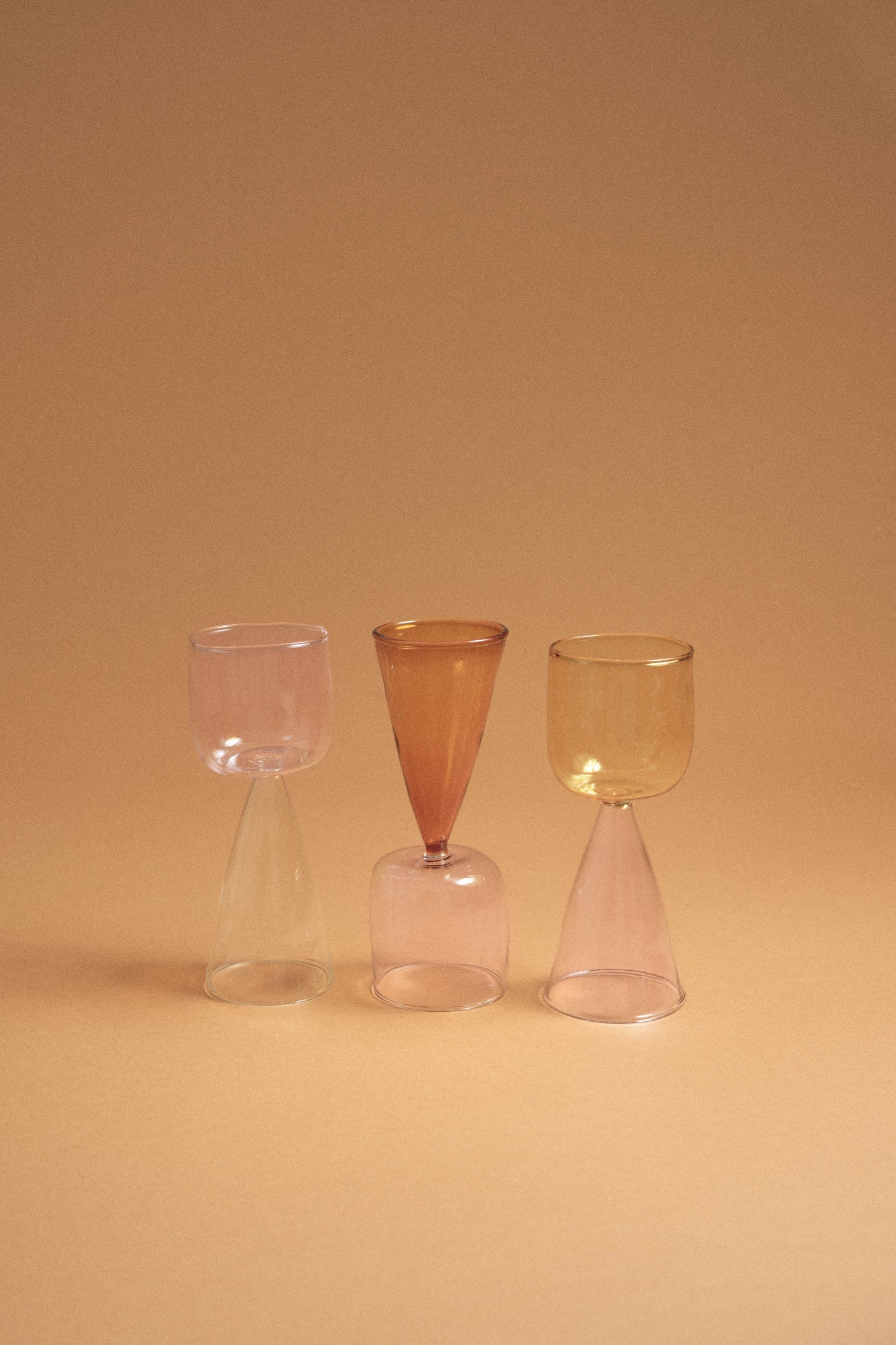 Bical Glass, Pink & Orange