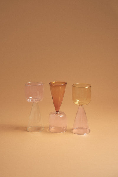 Bical Glass, Pink & Orange