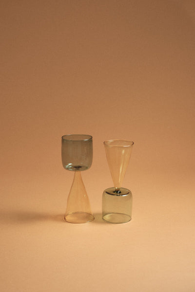 Bical Glass, Blue & Yellow
