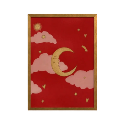 La Lune art print — hand-illustrated giclée by Queen of the Rodeo