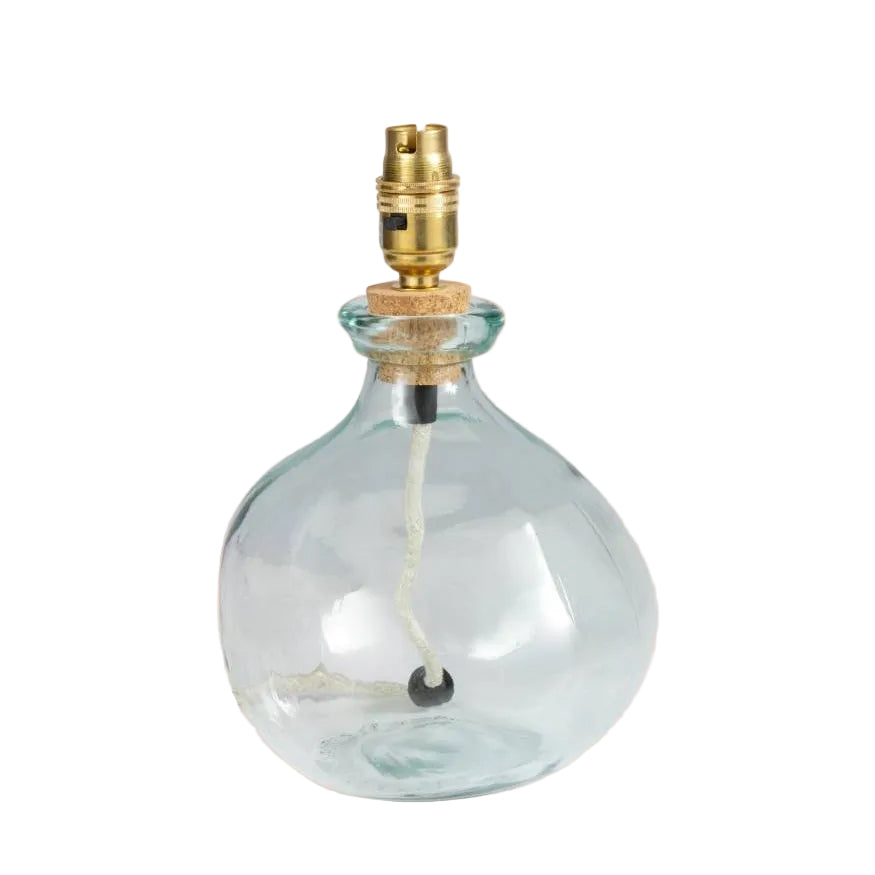 Tabitha Glass Table Lamp Base - Clear