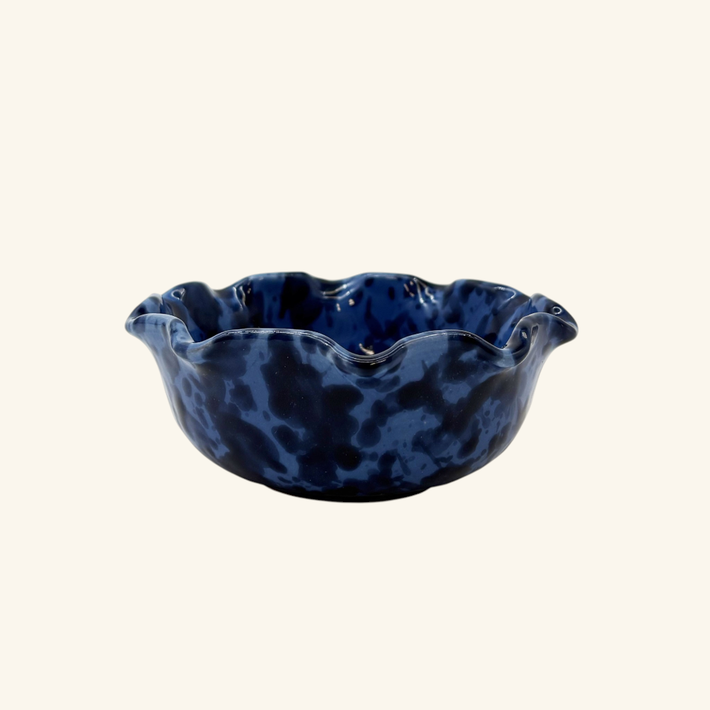 Small Scalloped Splatterware Bowl