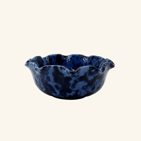 Small Scalloped Splatterware Bowl