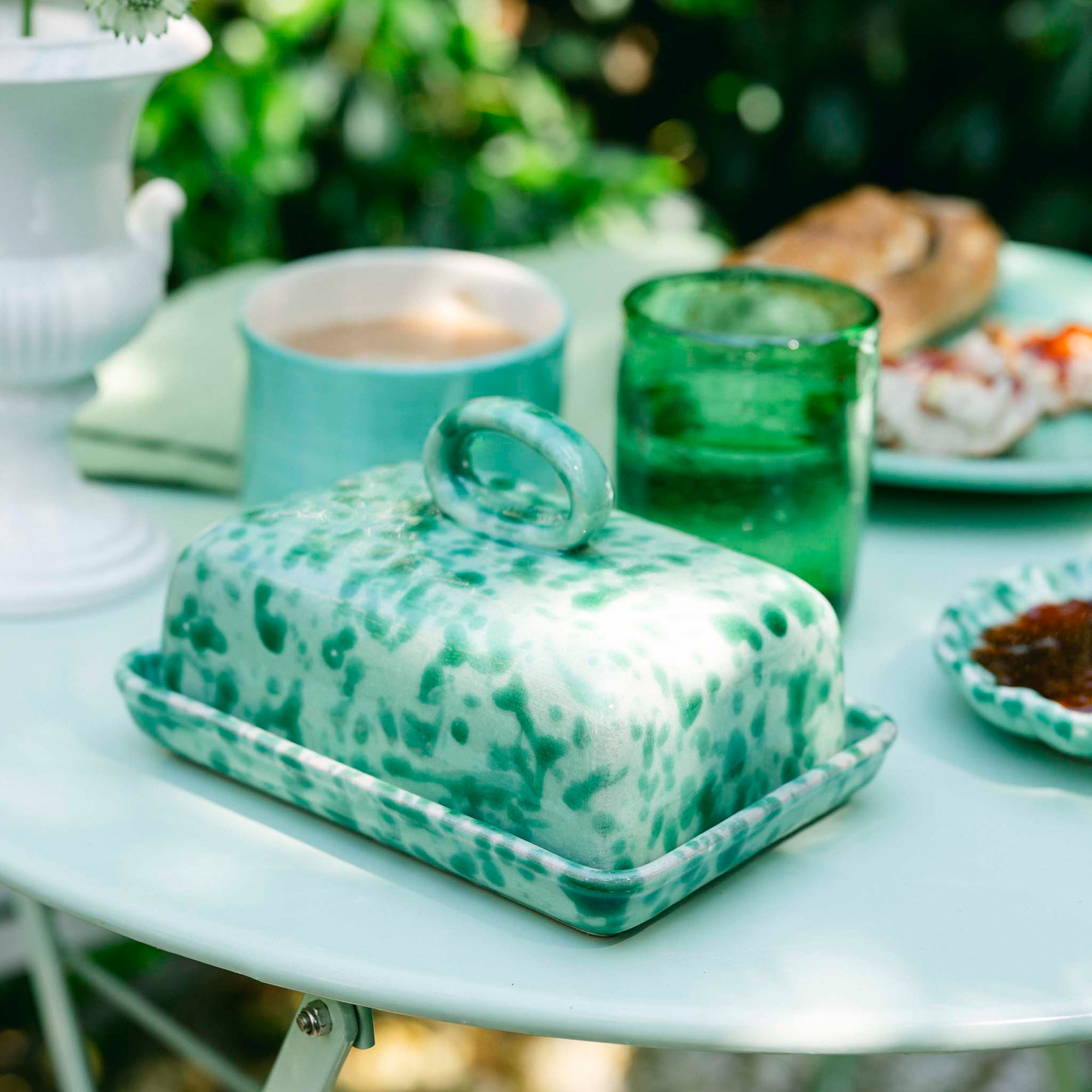 Splatterware Butter Dish