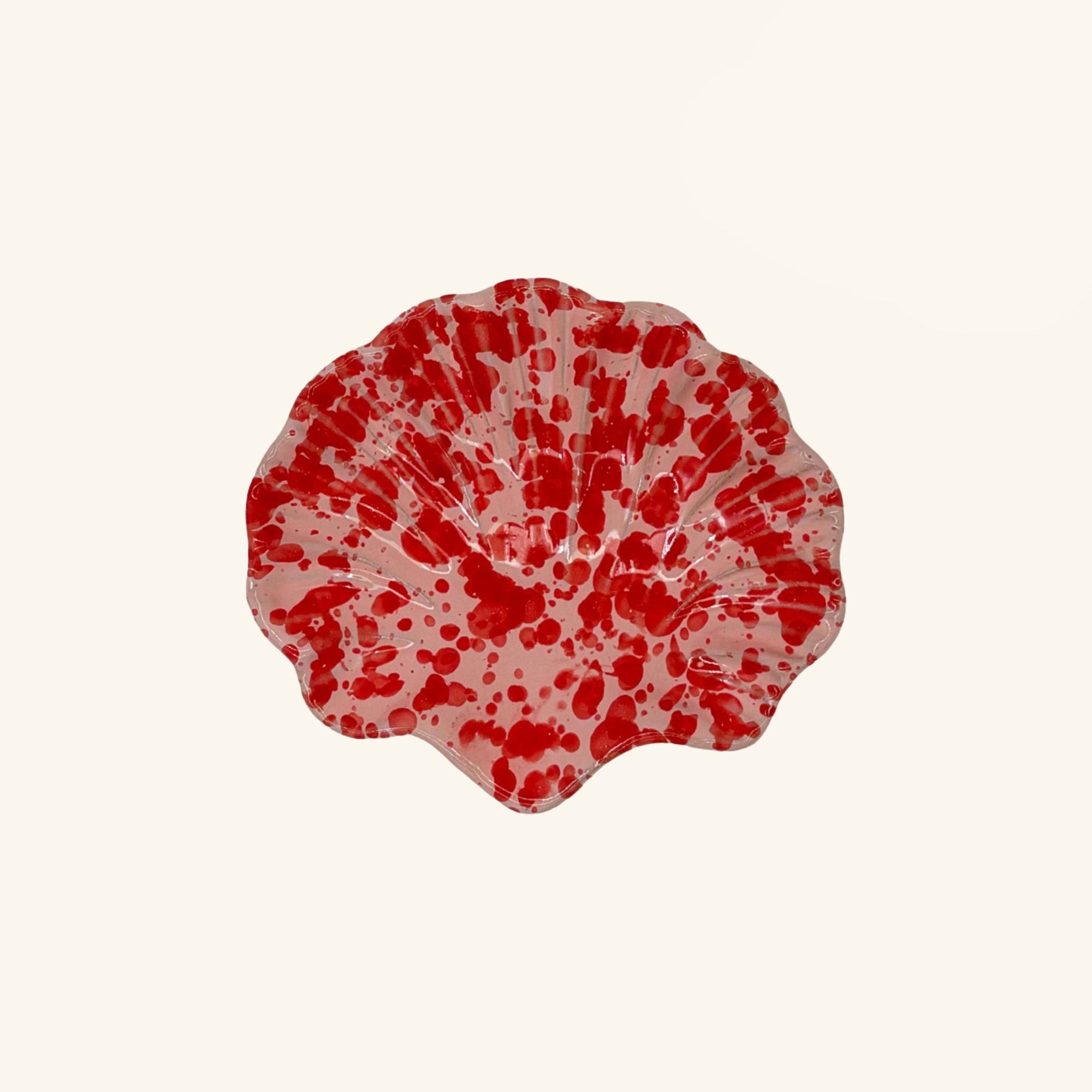 Splatterware Shell Dish