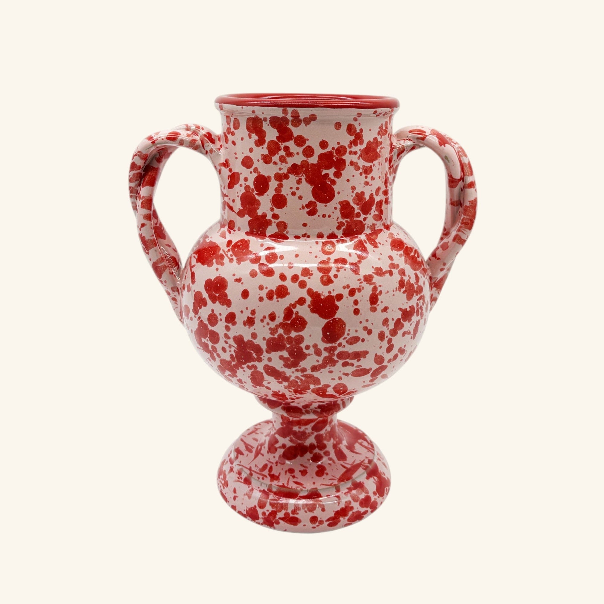 Splatterware Two Handle Vase