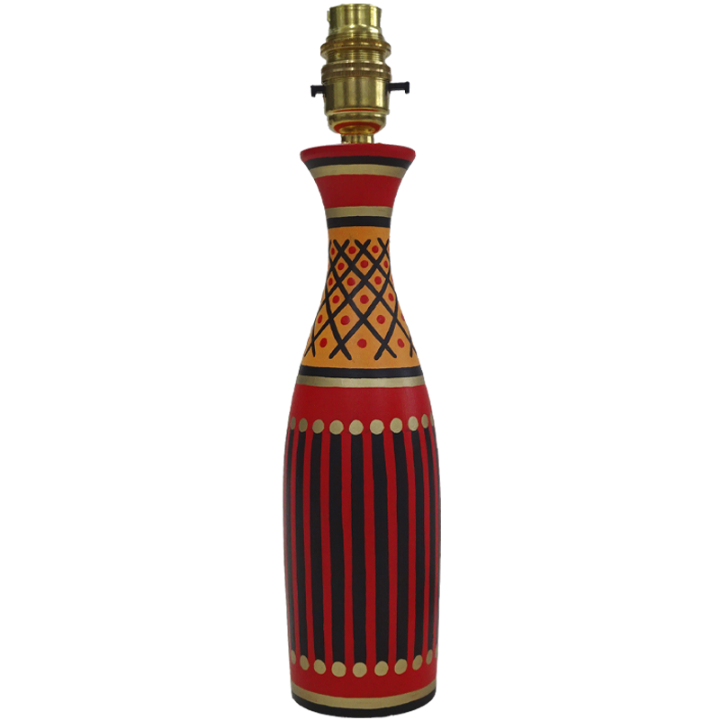Cross-Hatch Carafe Lamp - Gold