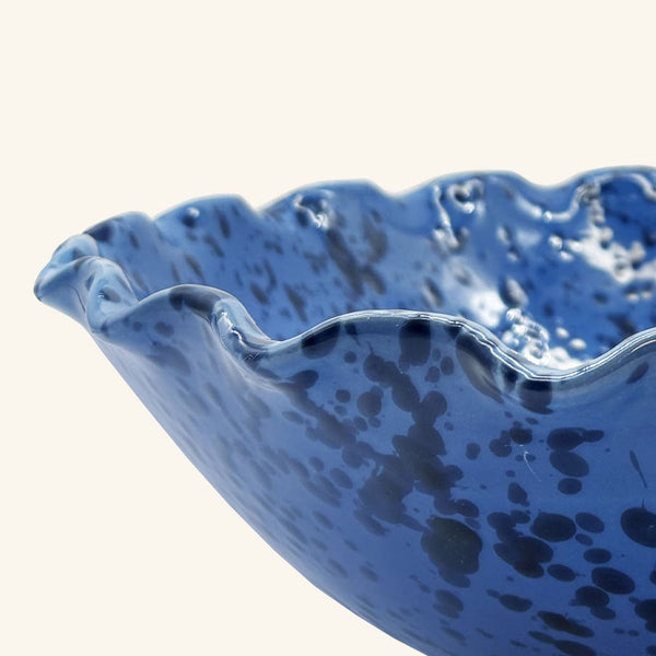 Large Splatterware Wavy Bowl
