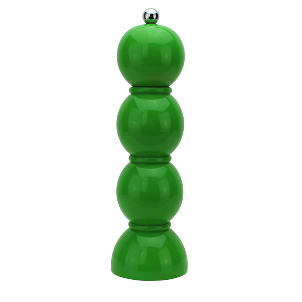 Leaf Green Lacquer Bobbin Salt or Pepper Mill Grinder - Addison Ross Ltd UK