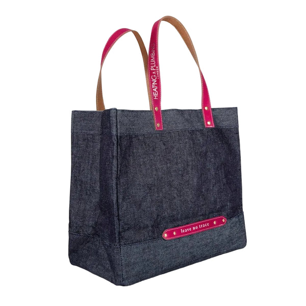 "Leave No Trace" tote bag - Fuchsia - Heating & Plumbing London - 