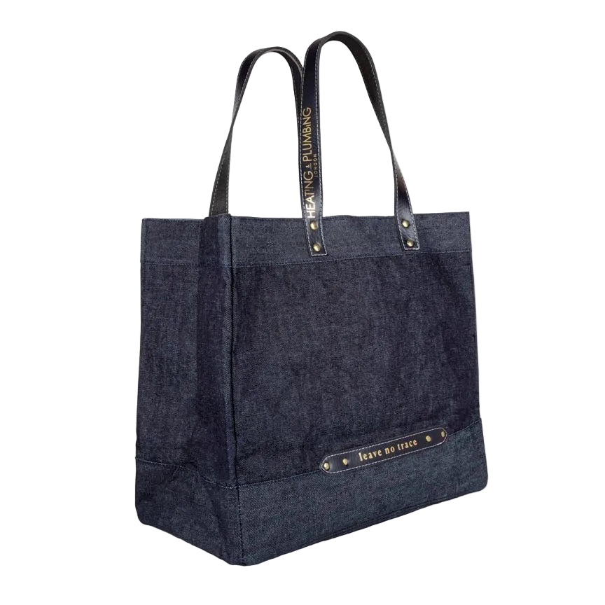 "Leave No Trace" tote bag - Navy Blue - Heating & Plumbing London - 