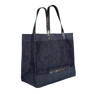 "Leave No Trace" tote bag - Navy Blue - Heating & Plumbing London - 
