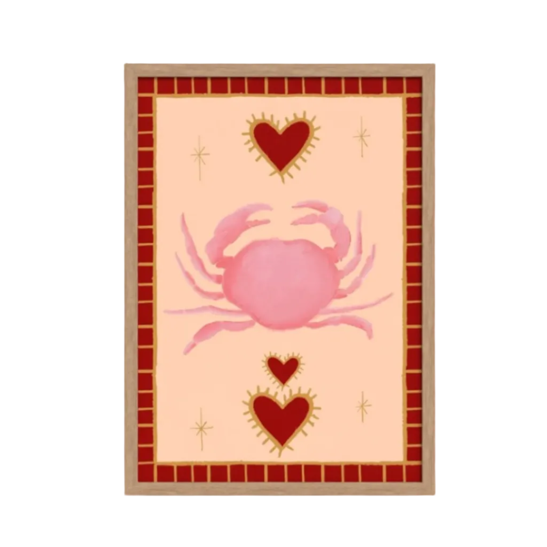 Le Crab art print — hand-illustrated giclée by Queen of the Rodeo
