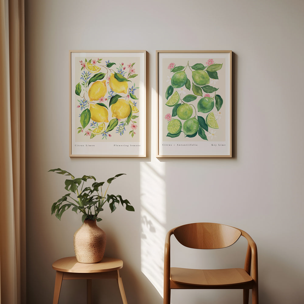 lime paired with our citrus limon art print