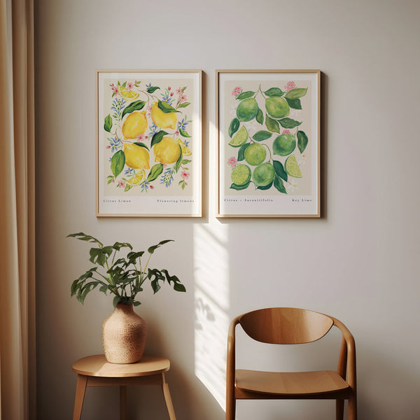 lime paired with our citrus limon art print