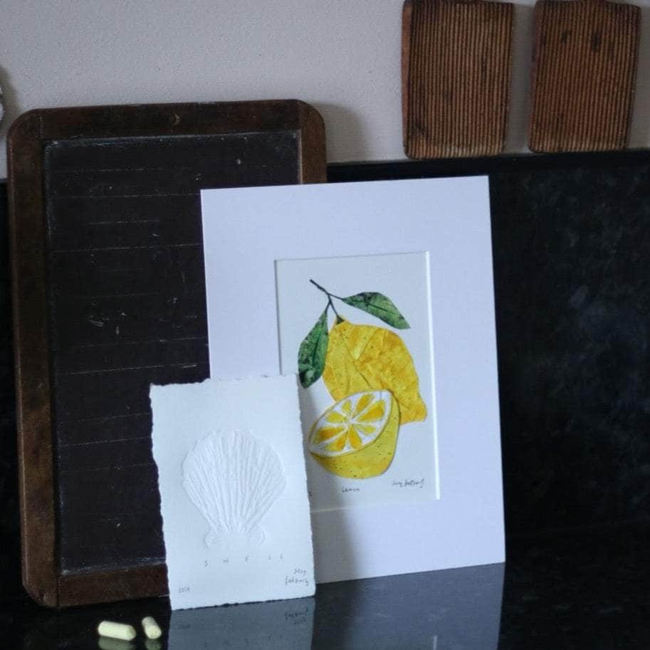 Original Lemon Collage Art Piece