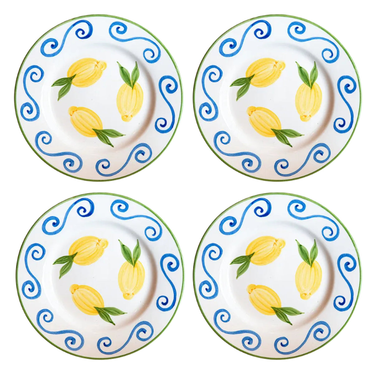 Lemon Swirl Dinner Plate Set of 4