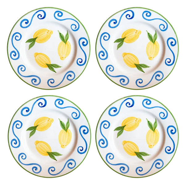 Lemon Swirl Dinner Plate Set of 4