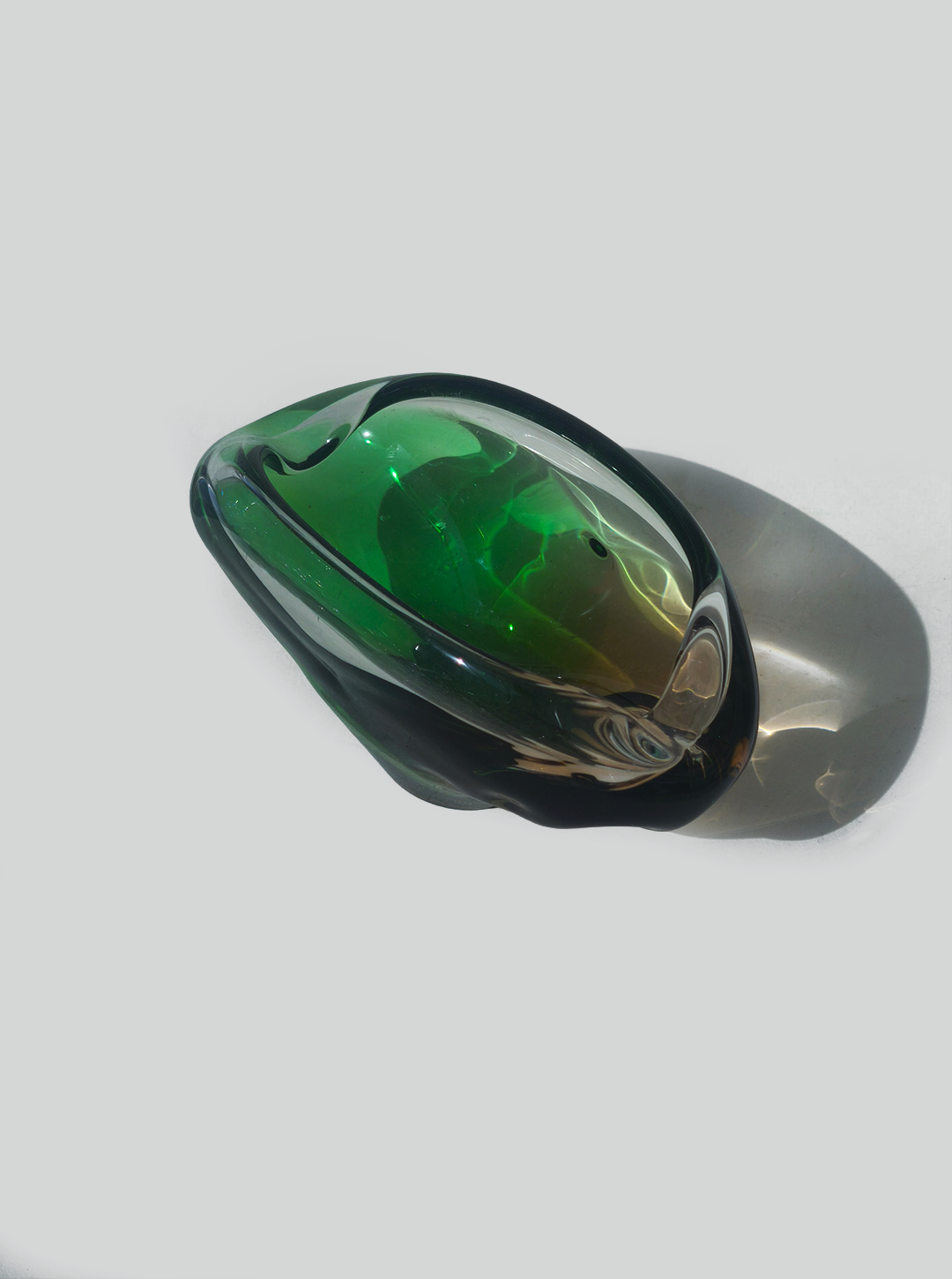 Sculptural Vintage Glass Ashtray