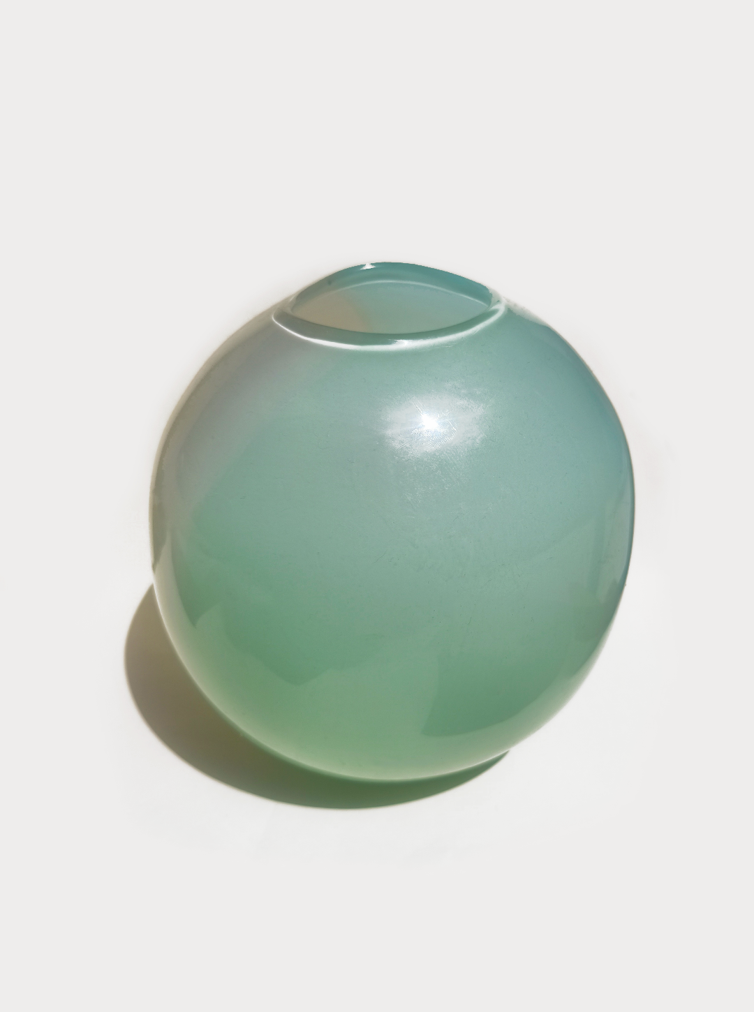Vintage Hand-Blown Opalescent Glass Vase