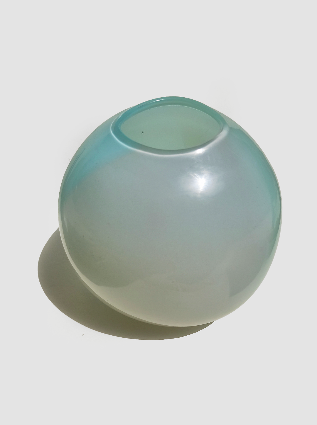 Vintage Hand-Blown Opalescent Glass Vase