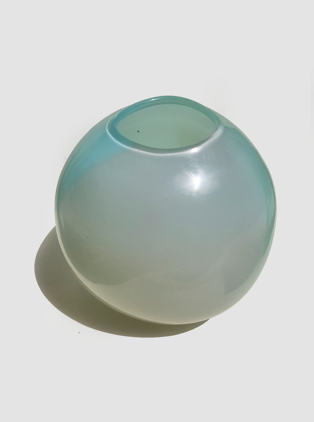 Vintage Hand-Blown Opalescent Glass Vase