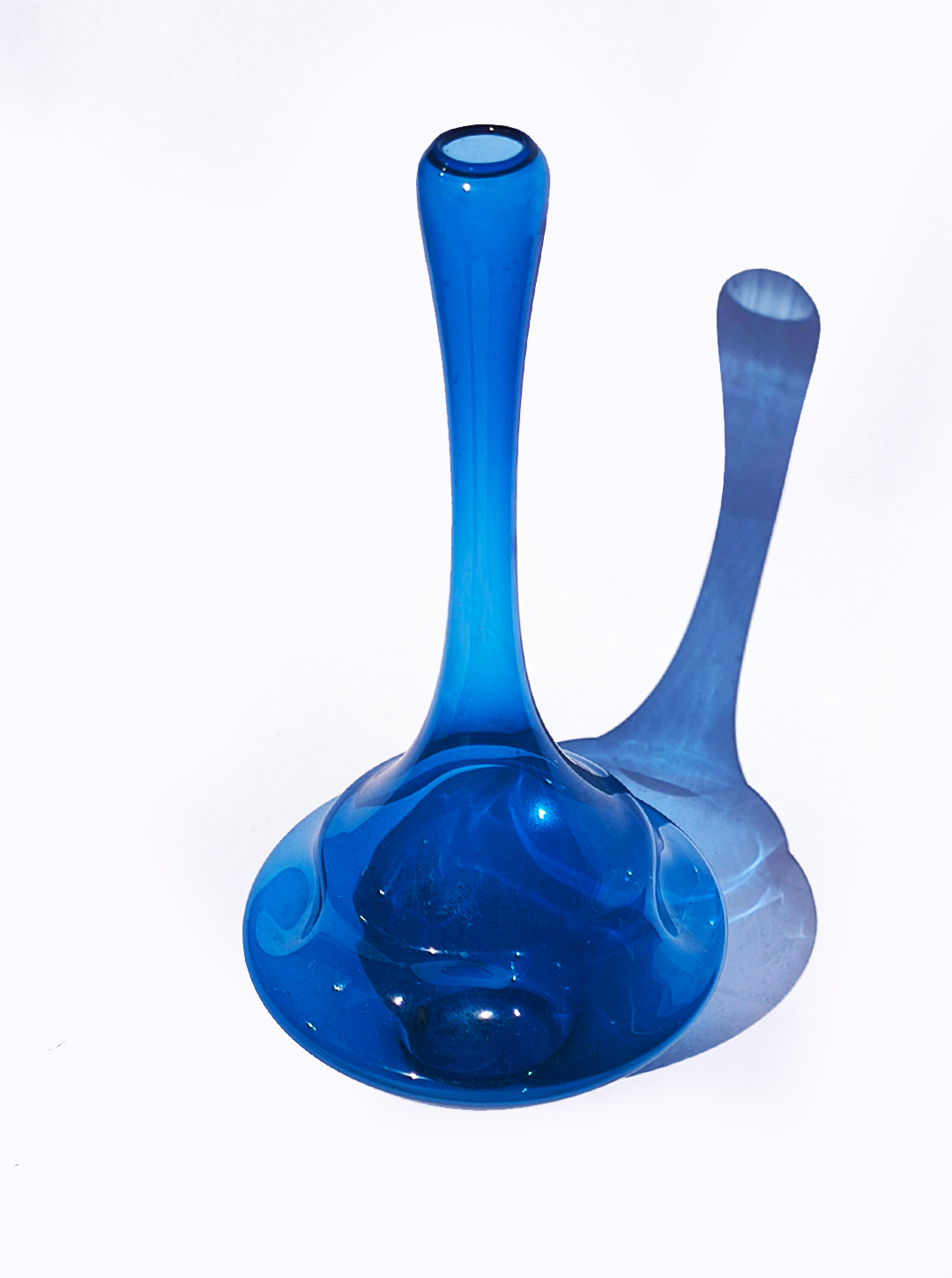 Vintage Blue Glass Soliflore