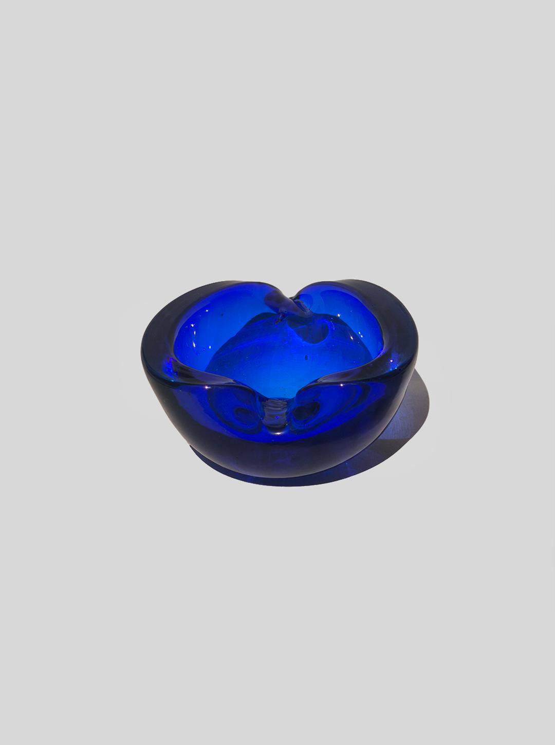 Vintage Sculptural Glass Ashtray