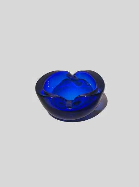 Vintage Sculptural Glass Ashtray