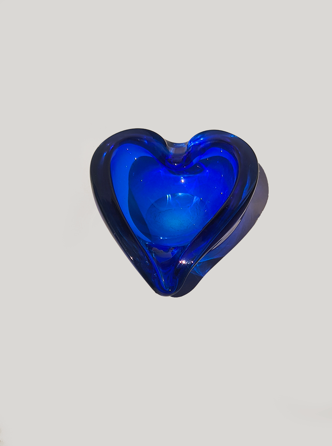 Vintage Sculptural Glass Ashtray