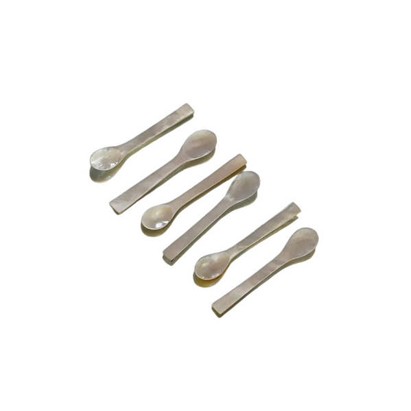 Set Of 6 Small Mother Of Pearl Spoons