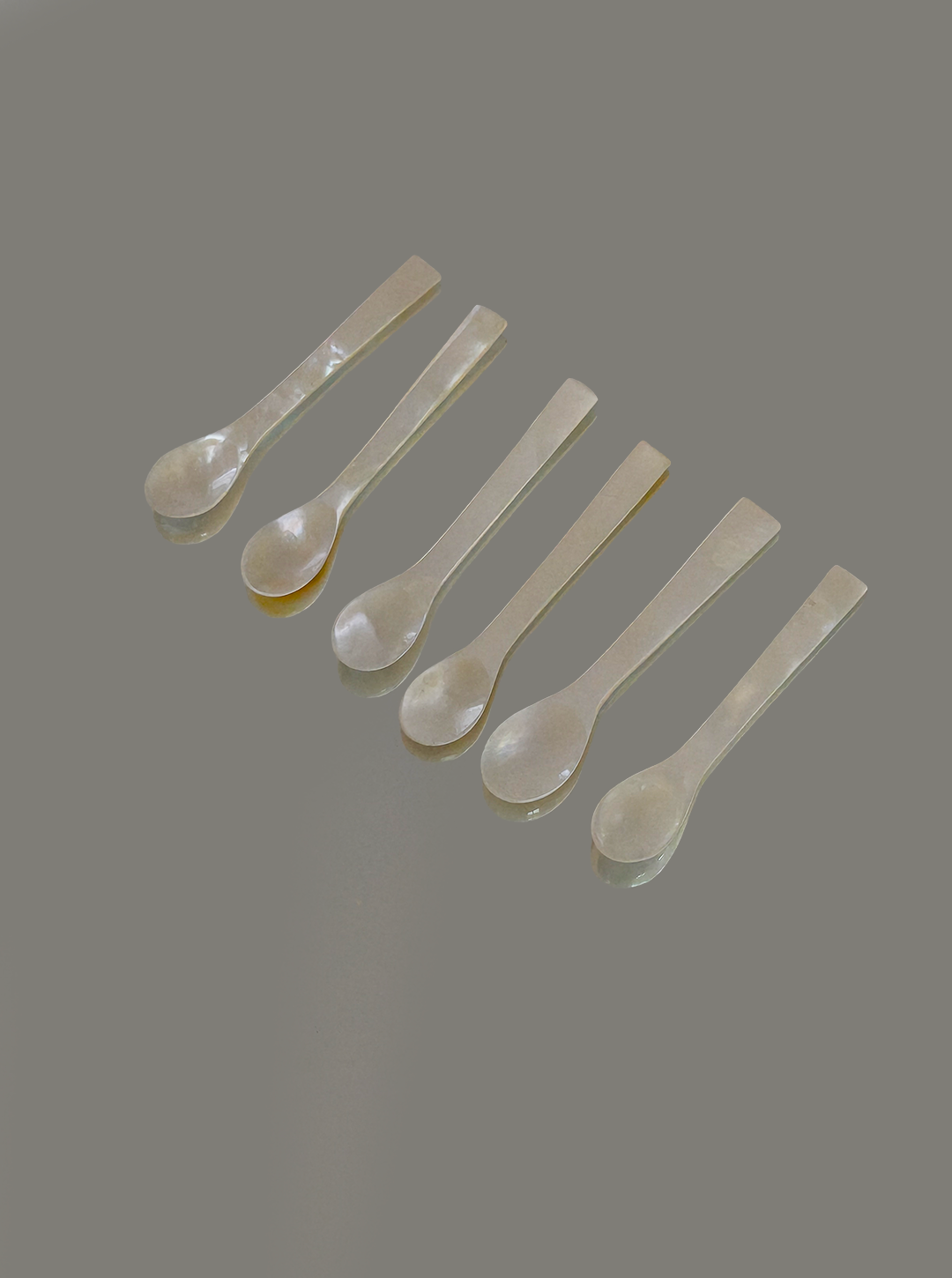 Set Of 6 Small Mother Of Pearl Spoons