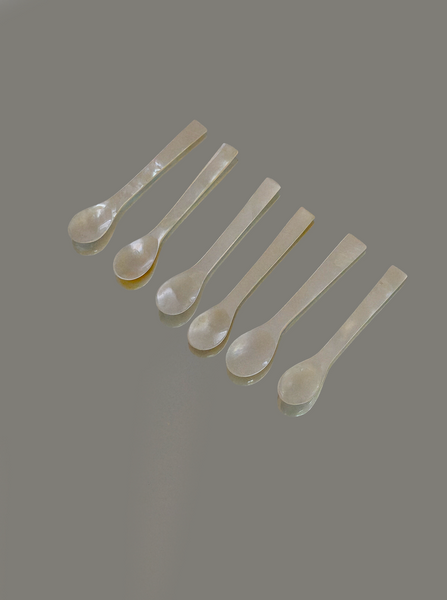 Set Of 6 Small Mother Of Pearl Spoons