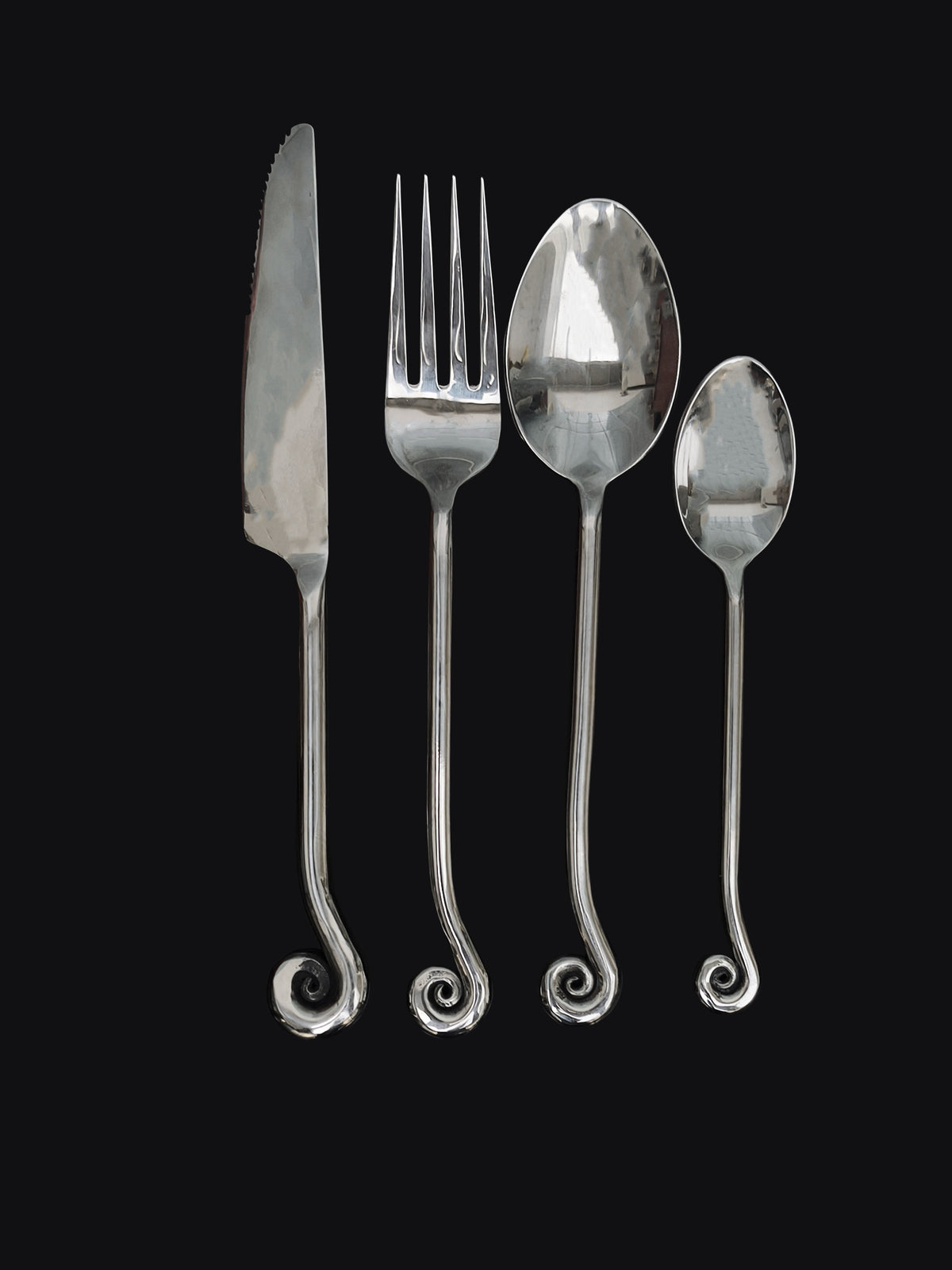 Set of 24 Vintage Spiral Cutlery