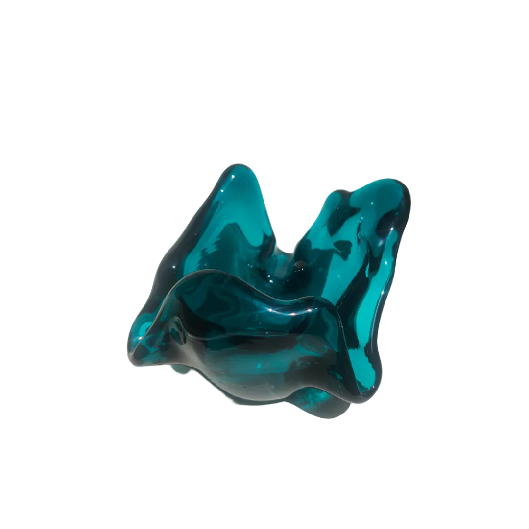 Vintage Sculptural Glass Ashtray