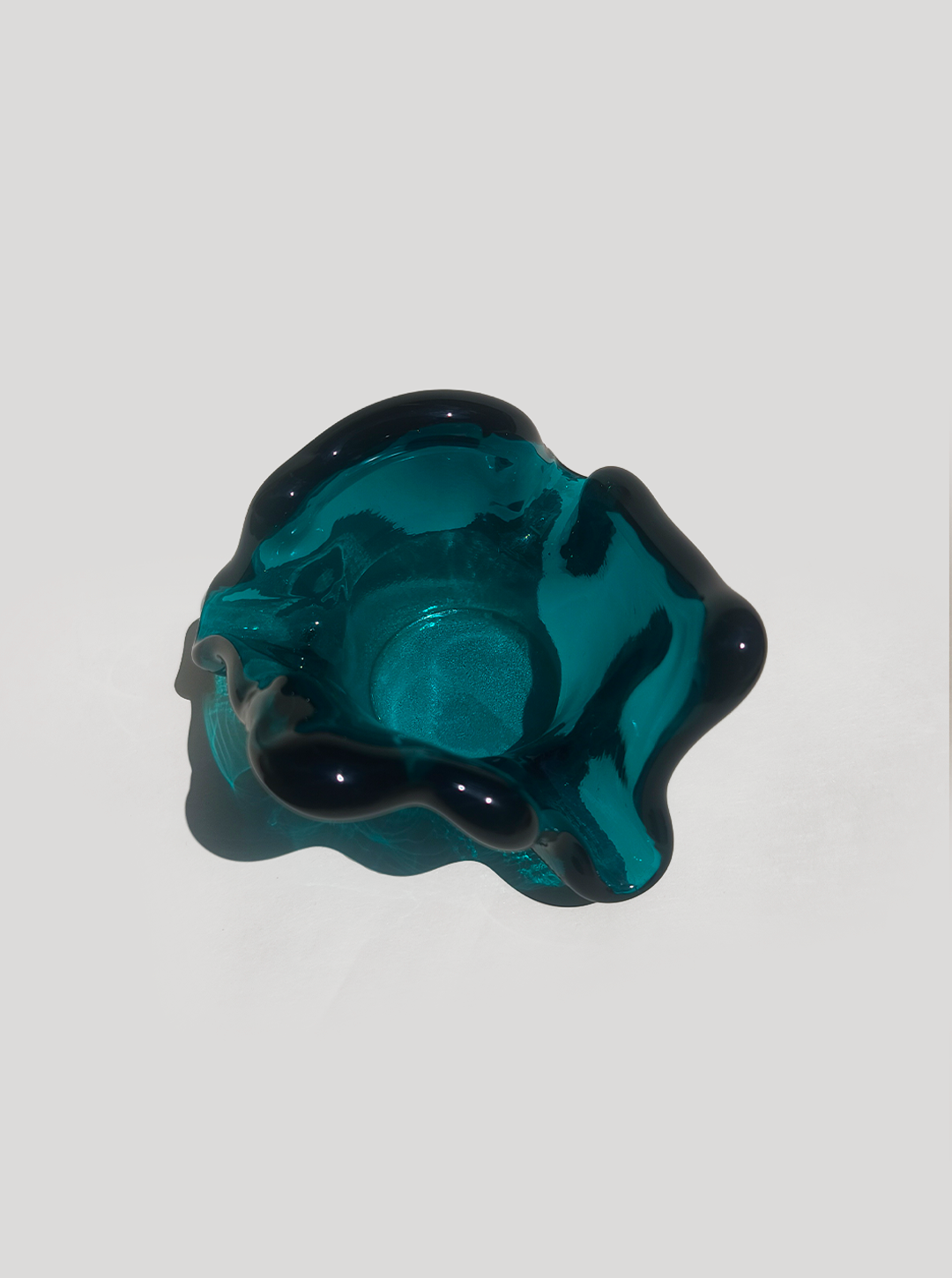 Vintage Sculptural Glass Ashtray