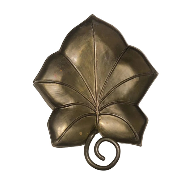 Vintage Large Brass Leaf Vide-Poche