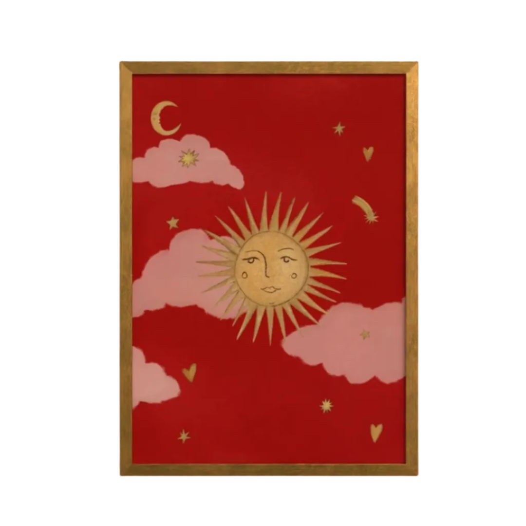 Le Soleil art print — hand-illustrated giclée by Queen of the Rodeo