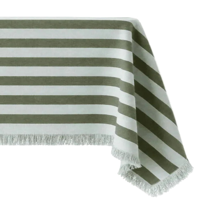 Lido Stripe Tablecloth in Oliva