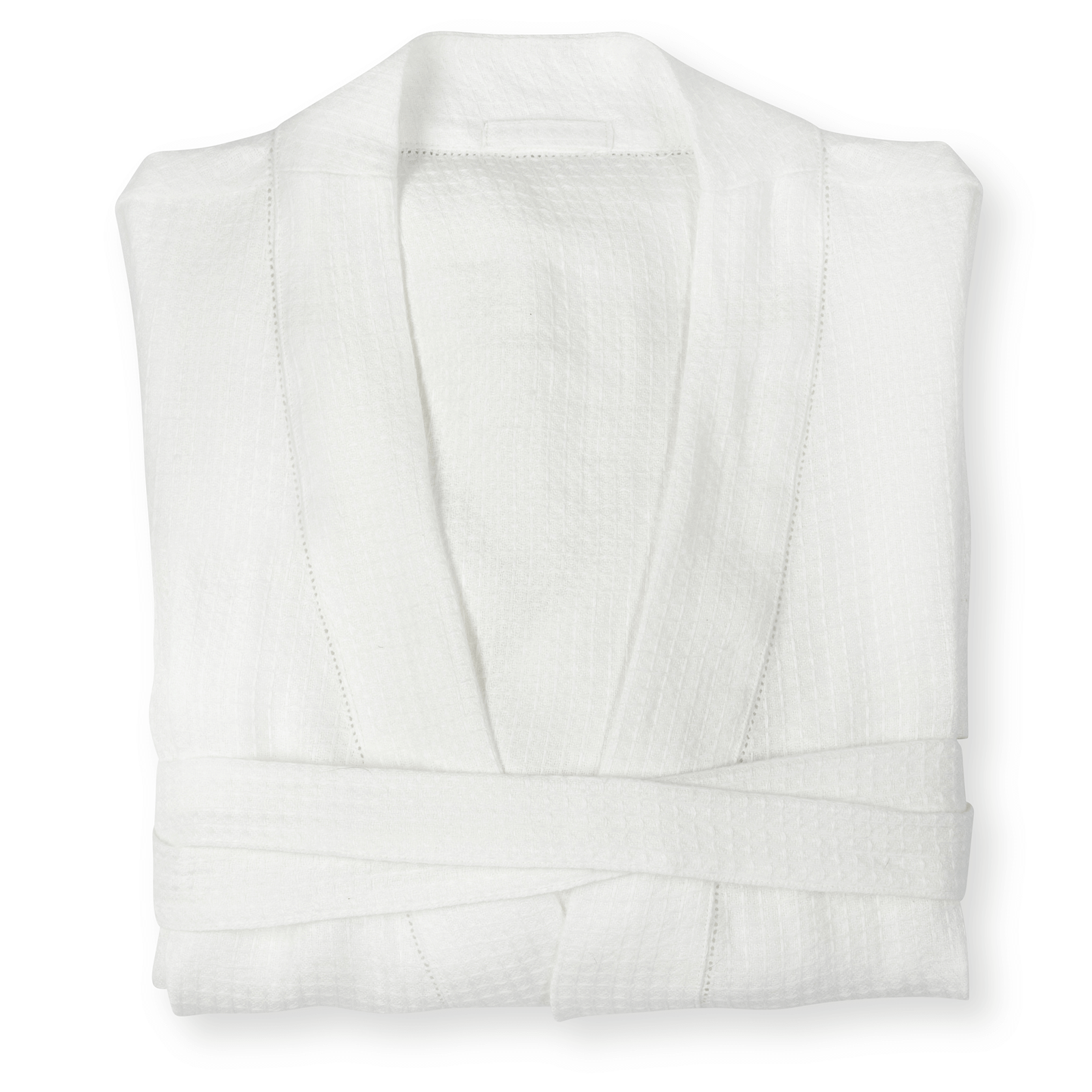 Liège Robe in Ivory White Waffle with White Hemstitch