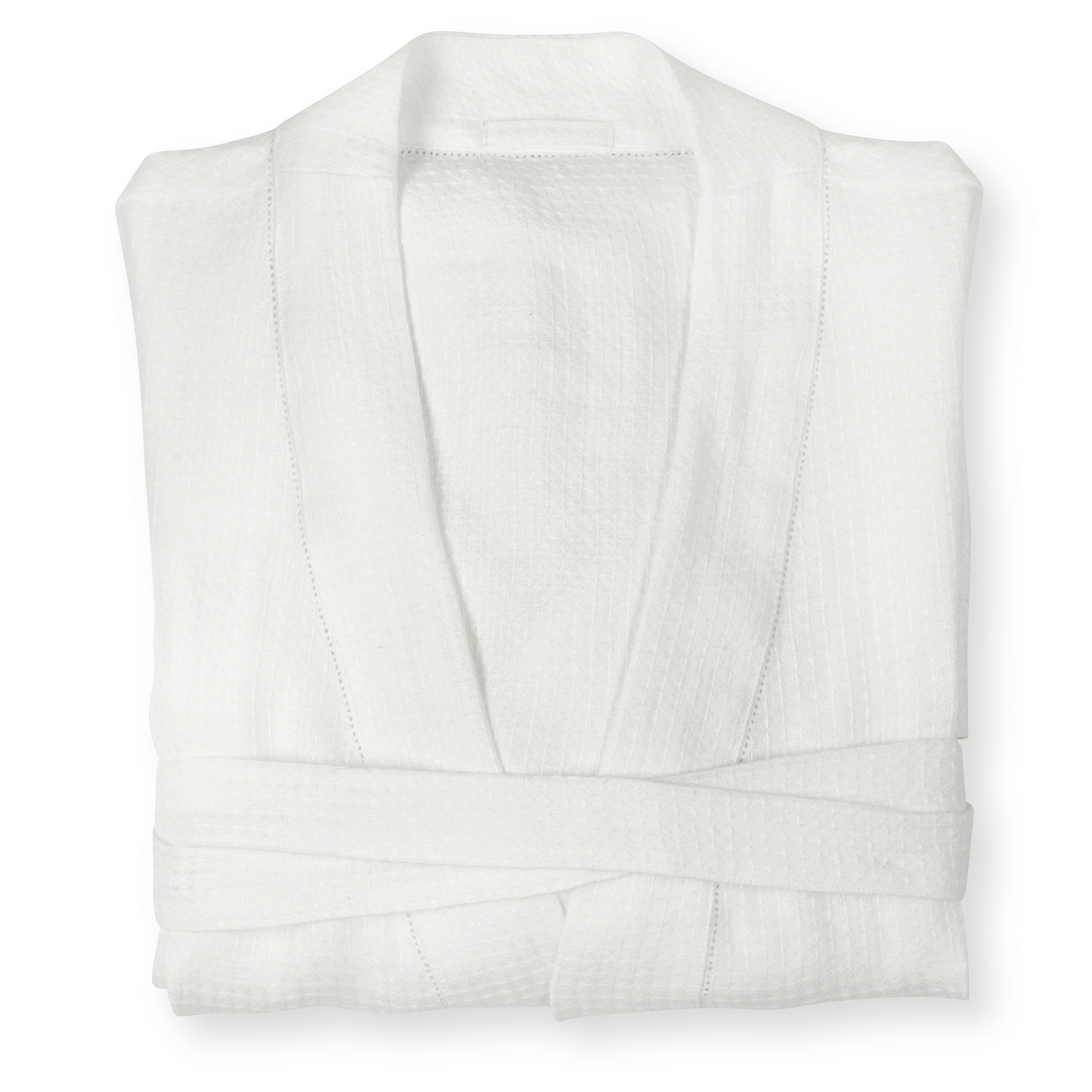 Liège Robe in Ivory White Waffle with White Hemstitch