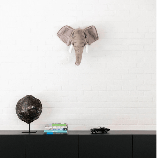 George the Elephant Wall Mounted Plush Head